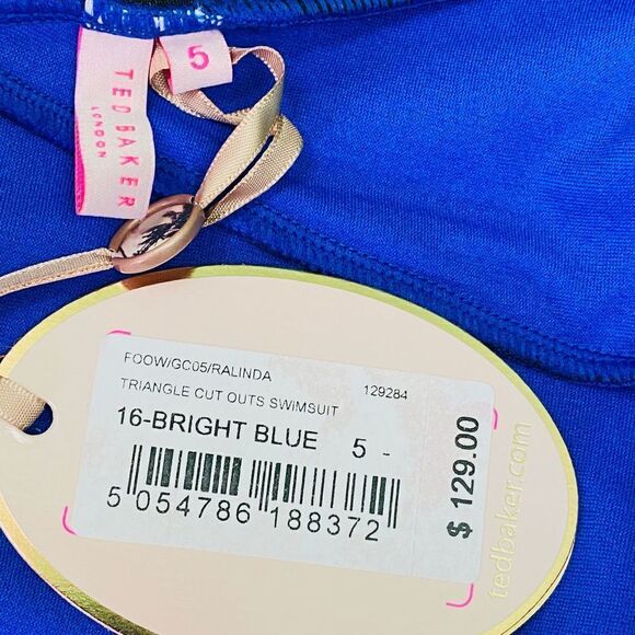 TED Baker Ralinda Halter One-Piece Swimsuit Sz 12 - Picture 7 of 11